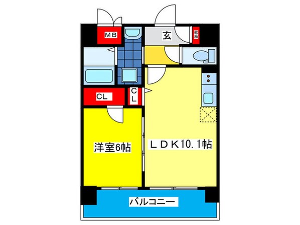 ヴァンヴェール森の宮の物件間取画像